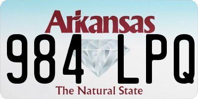 AR license plate 984LPQ