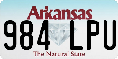 AR license plate 984LPU