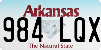 AR license plate 984LQX