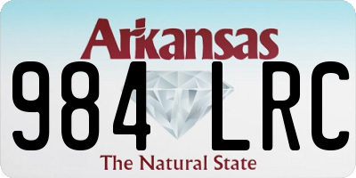 AR license plate 984LRC