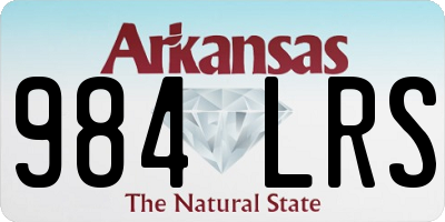 AR license plate 984LRS