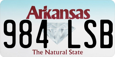 AR license plate 984LSB