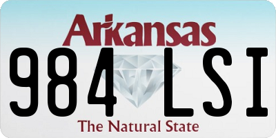 AR license plate 984LSI