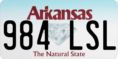AR license plate 984LSL