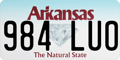 AR license plate 984LUO