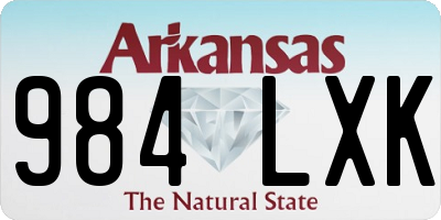 AR license plate 984LXK