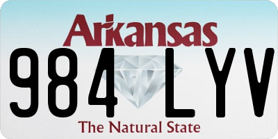 AR license plate 984LYV