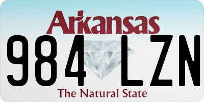 AR license plate 984LZN