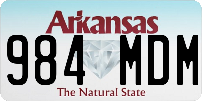 AR license plate 984MDM