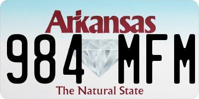 AR license plate 984MFM