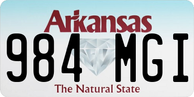 AR license plate 984MGI
