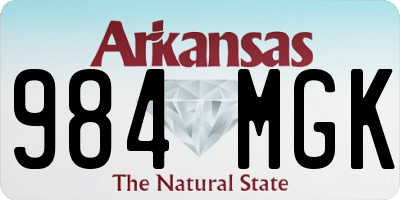 AR license plate 984MGK