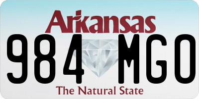 AR license plate 984MGO