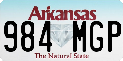AR license plate 984MGP