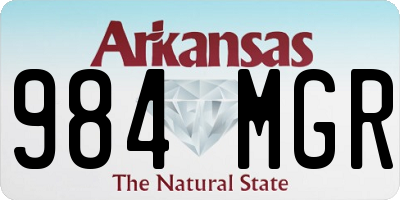 AR license plate 984MGR
