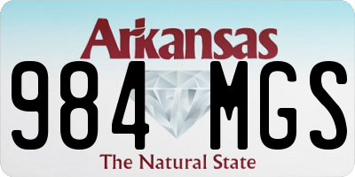 AR license plate 984MGS