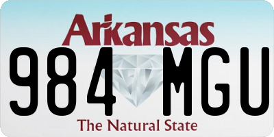 AR license plate 984MGU