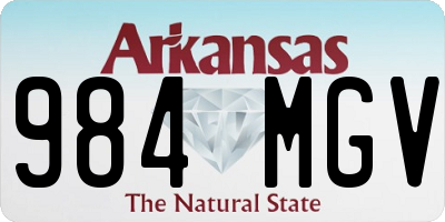 AR license plate 984MGV