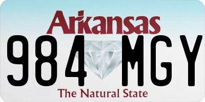 AR license plate 984MGY