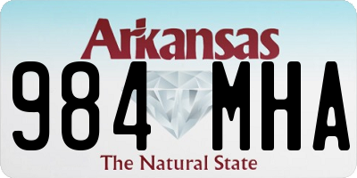 AR license plate 984MHA