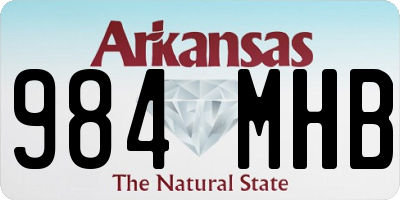 AR license plate 984MHB