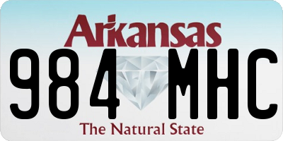 AR license plate 984MHC