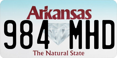 AR license plate 984MHD
