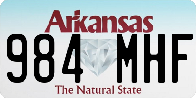 AR license plate 984MHF