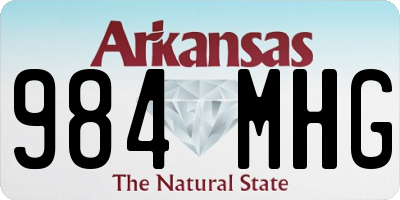 AR license plate 984MHG