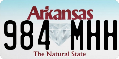 AR license plate 984MHH