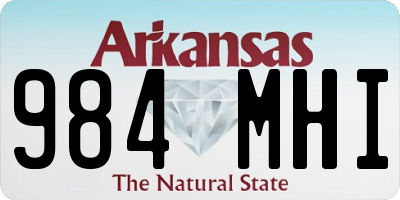 AR license plate 984MHI