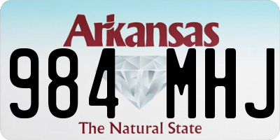 AR license plate 984MHJ