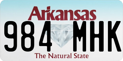AR license plate 984MHK