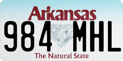 AR license plate 984MHL