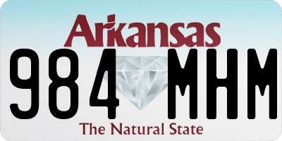 AR license plate 984MHM