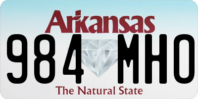 AR license plate 984MHO