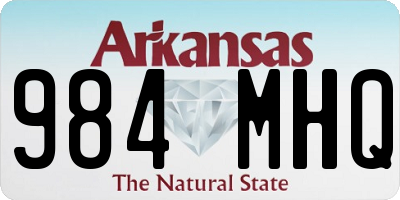 AR license plate 984MHQ