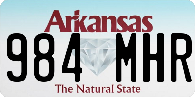 AR license plate 984MHR