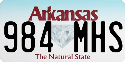 AR license plate 984MHS