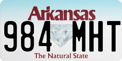 AR license plate 984MHT