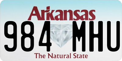 AR license plate 984MHU