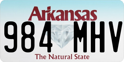 AR license plate 984MHV