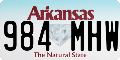 AR license plate 984MHW