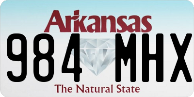 AR license plate 984MHX