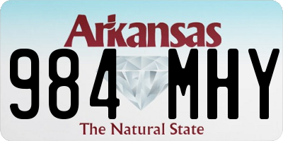 AR license plate 984MHY