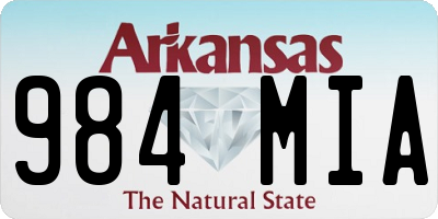 AR license plate 984MIA