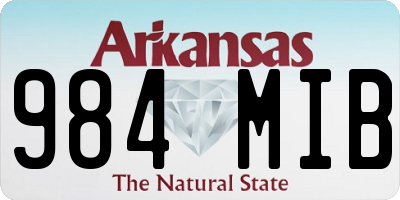 AR license plate 984MIB