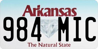 AR license plate 984MIC