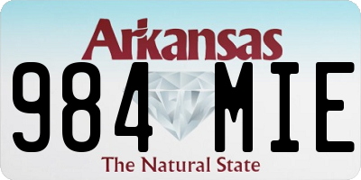 AR license plate 984MIE