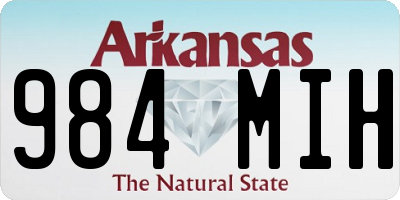 AR license plate 984MIH
